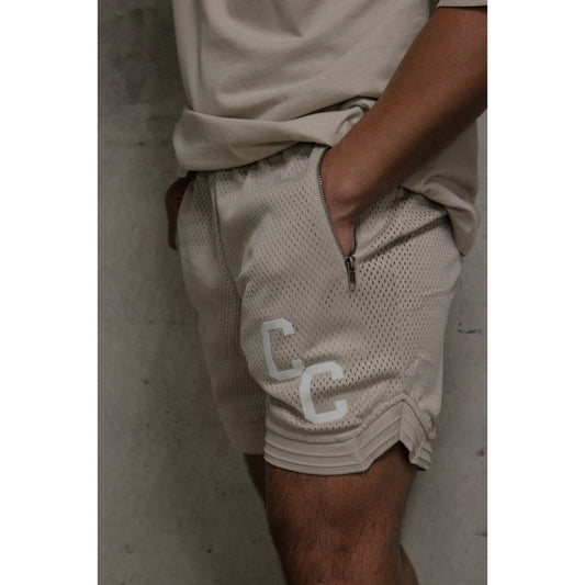 Beige Dunk Shorts