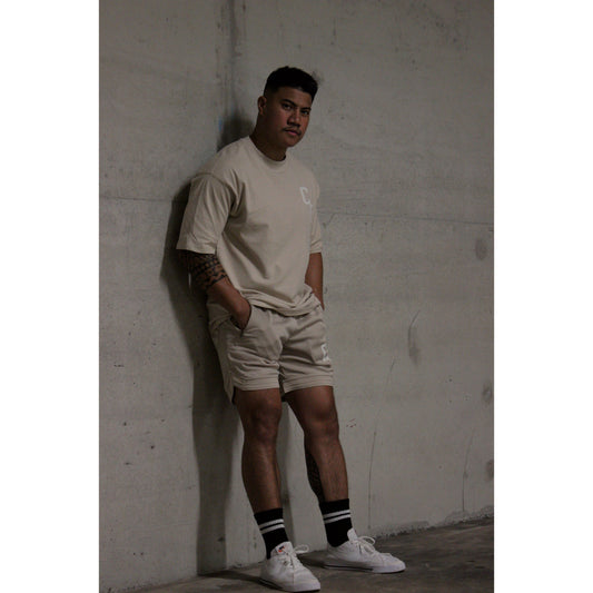 Beige Dunk Shorts